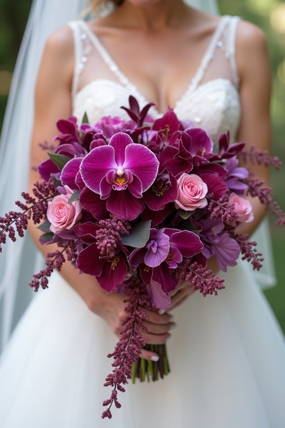 jewel tone floral bouquet elegance