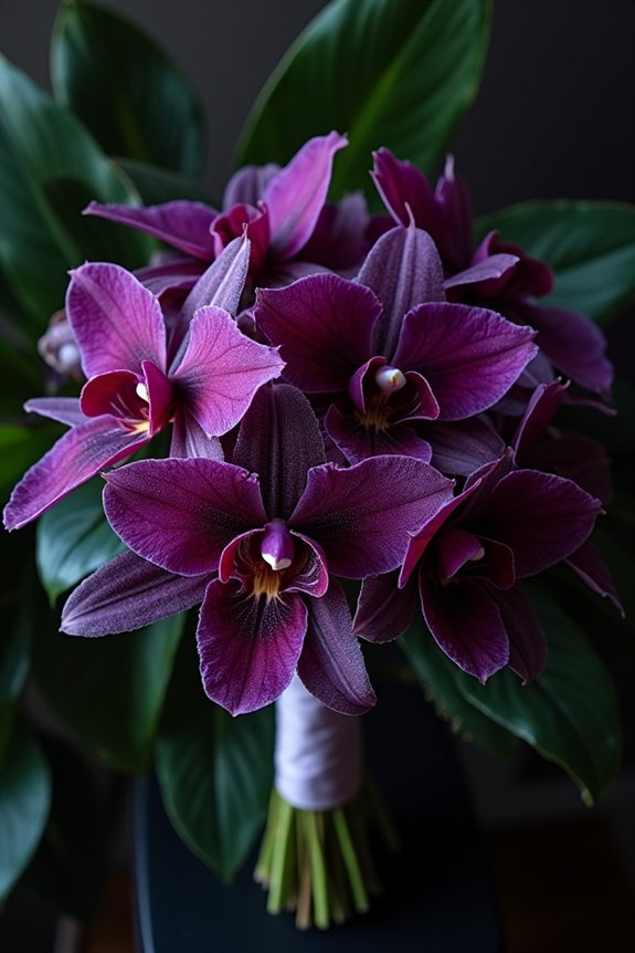 jewel tone orchids for elegance