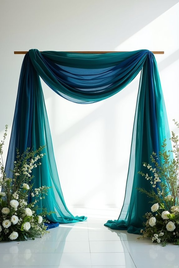jewel tone wedding arch design