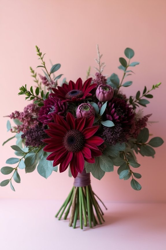 jewel tone wedding bouquet elegance