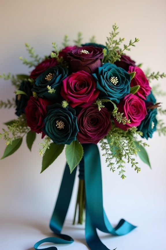 jewel toned bouquets for weddings
