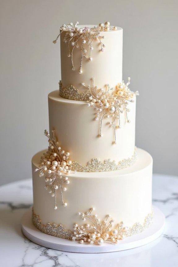 jeweled champagne crystal tiers