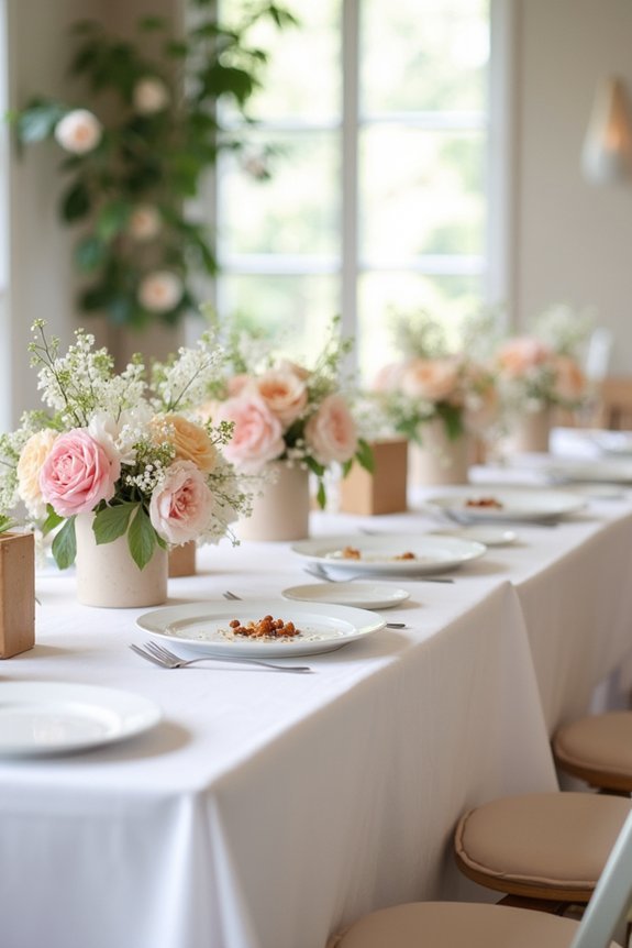 kid friendly wedding table setup