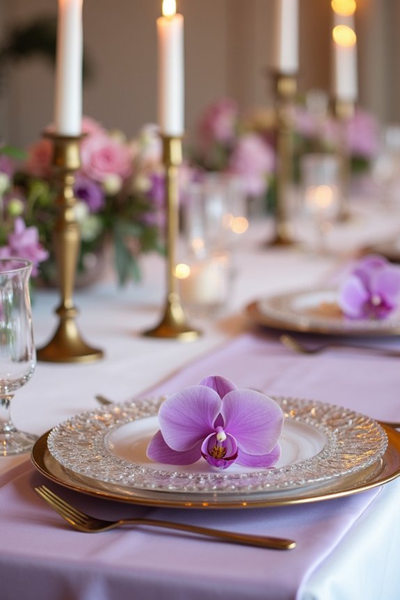 lavender and gold elegance