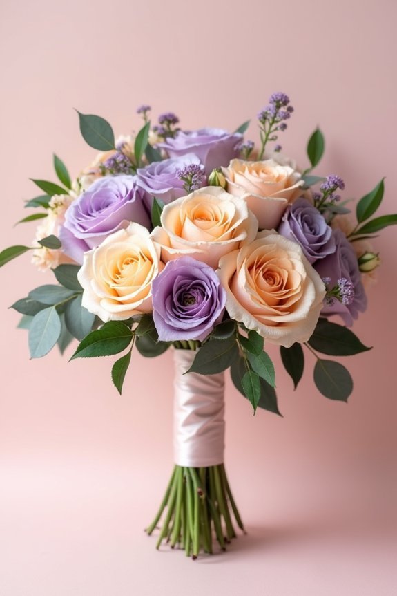 lavender and peach elegance