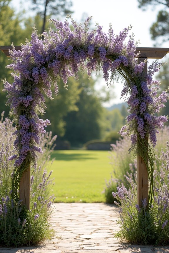 lavender and vine archways