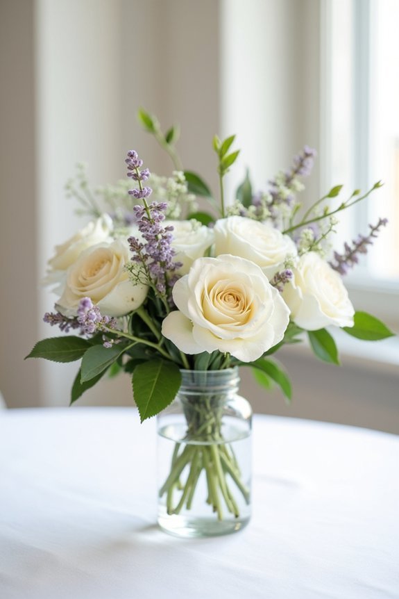 lavender and white elegance