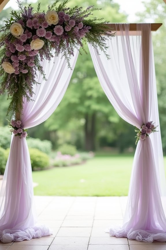 lavender arches enhance romance