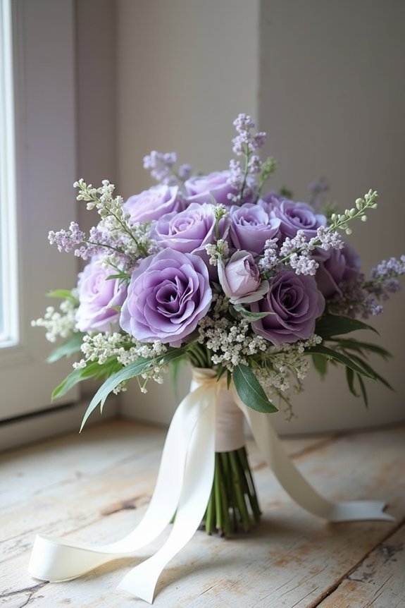 lavender bridesmaid bouquet ideas