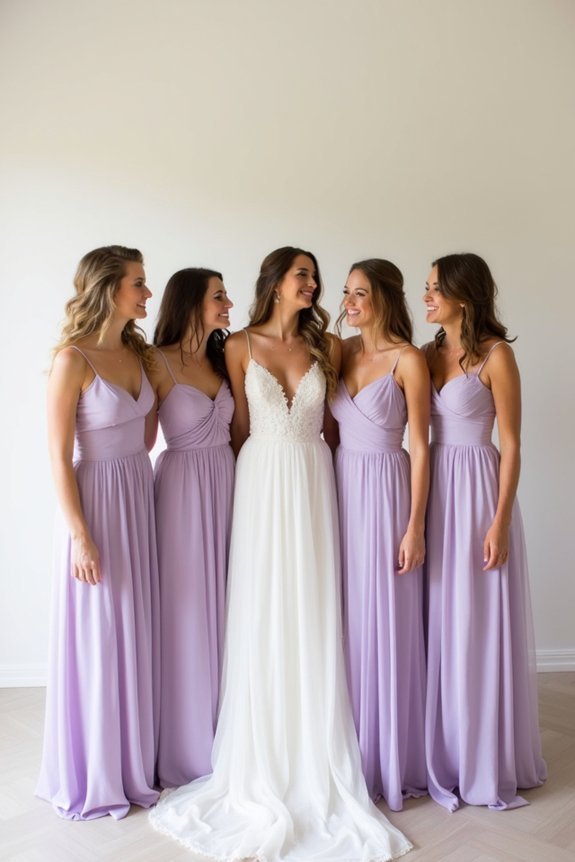 lavender bridesmaid dress styles