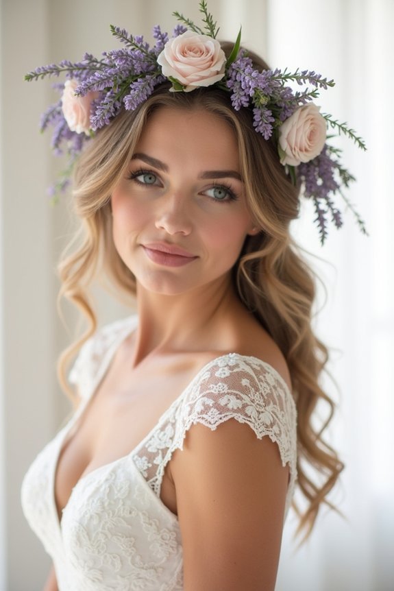lavender roses bridal elegance