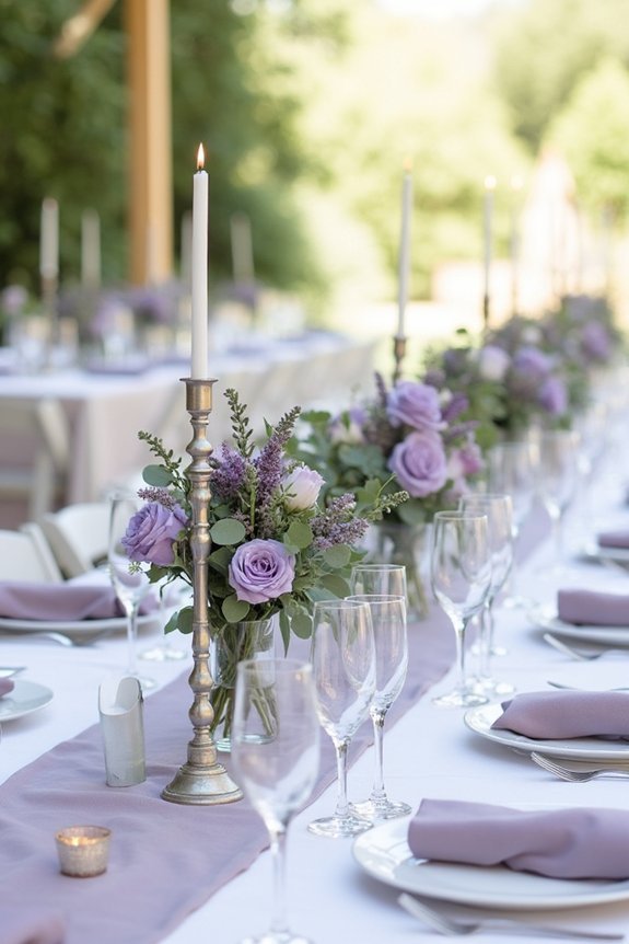lavender themed reception elegance