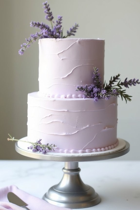 lavender themed wedding desserts