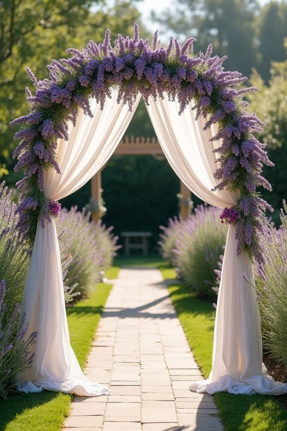 lavender wedding arch inspiration
