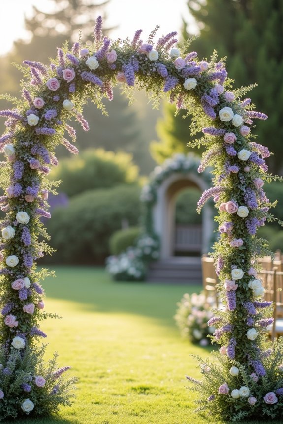 lavender wedding arch inspiration