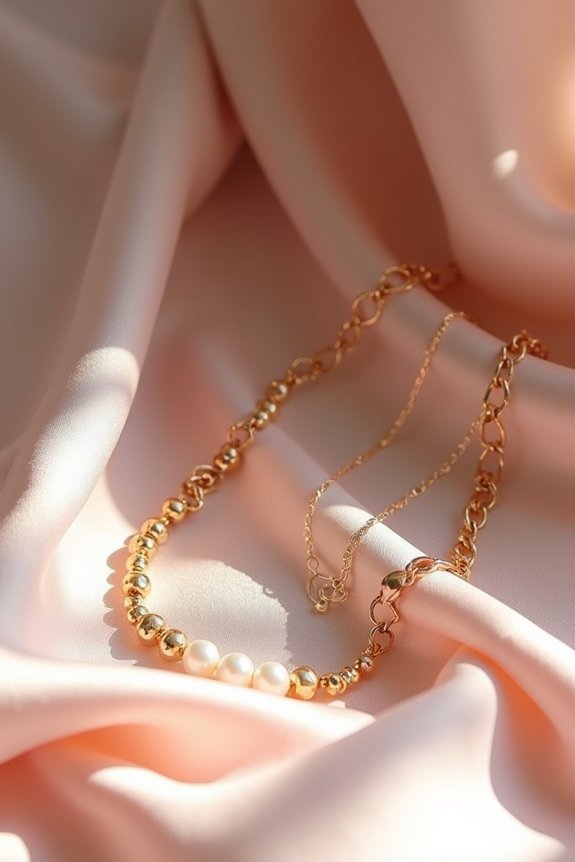 layered blush wedding accessories
