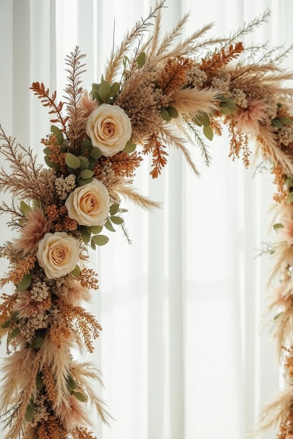 layered dried flower walls