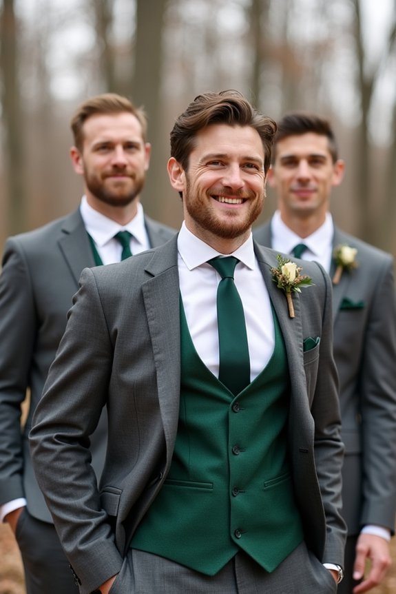 layered elegance for groomsmen