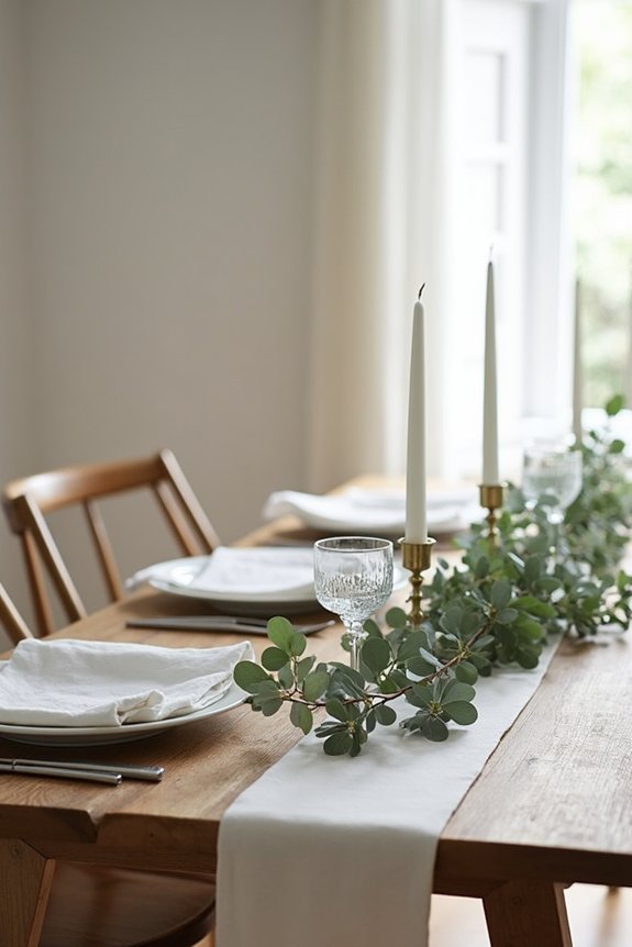 layered eucalyptus garland creation