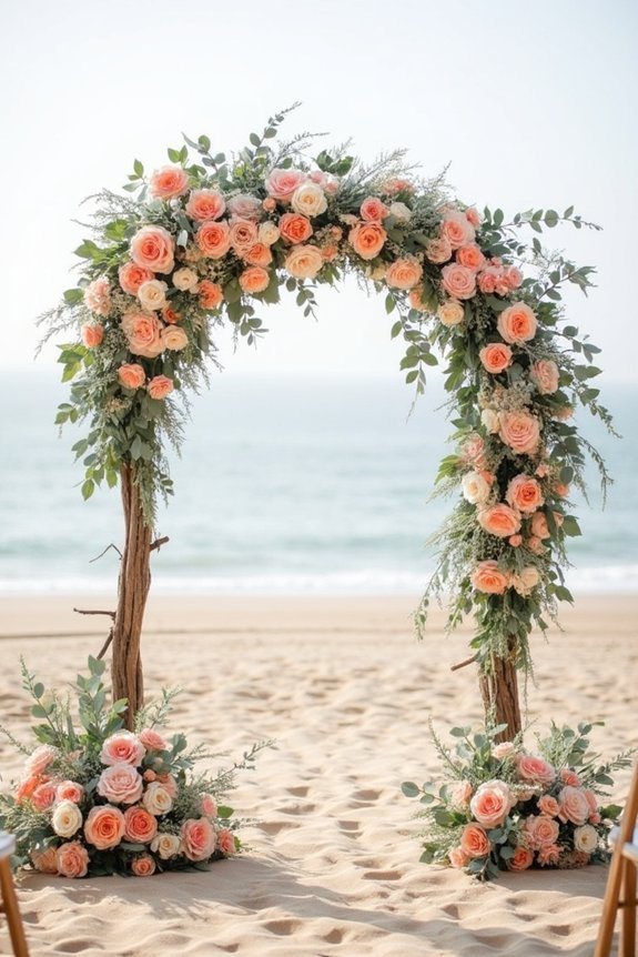 layered floral and greenery
