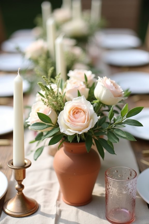 layered floral centerpiece design