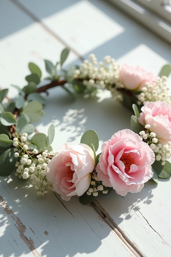 layered floral crown design