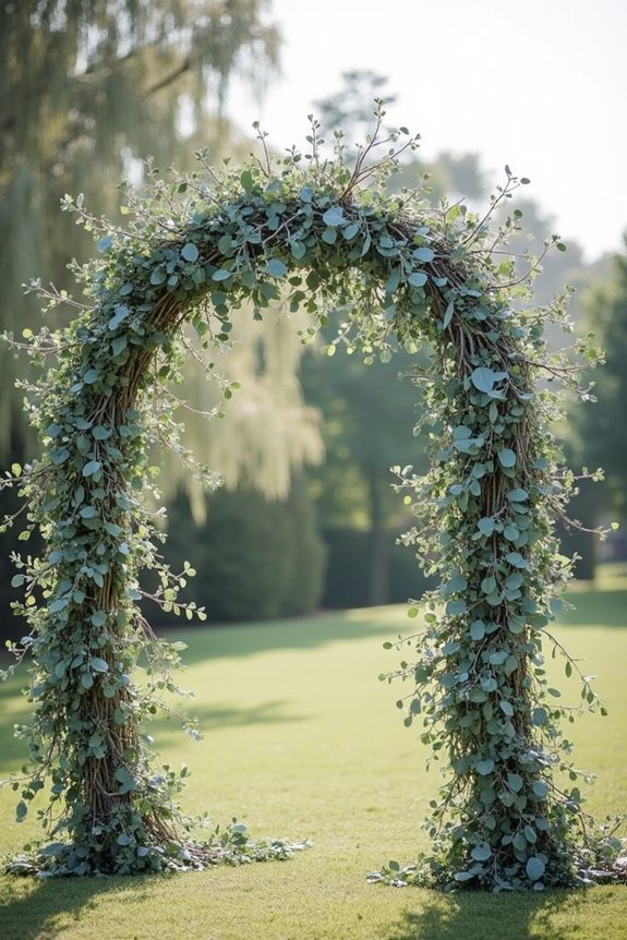 layered greenery arch design