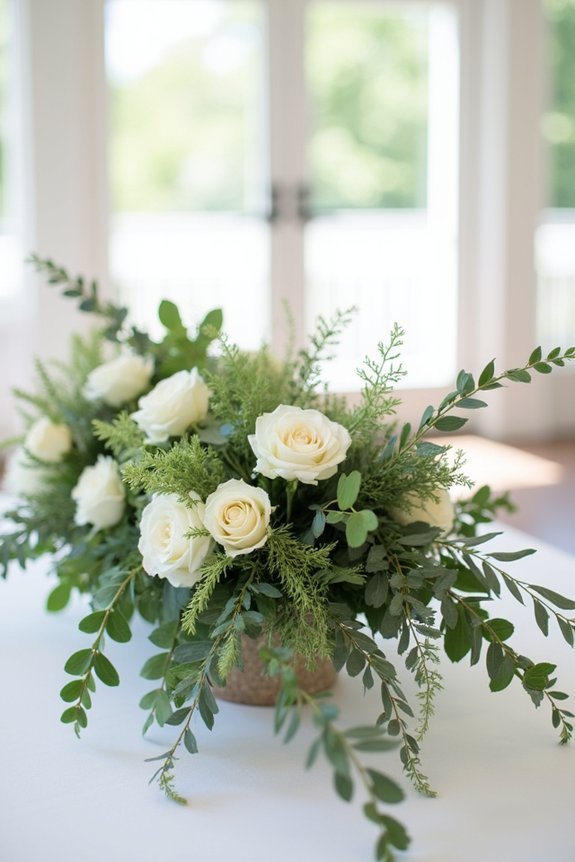 layered greenery enhances arrangements