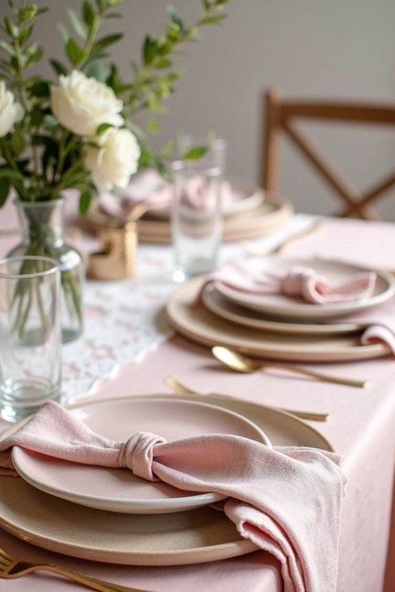 layered linens for depth