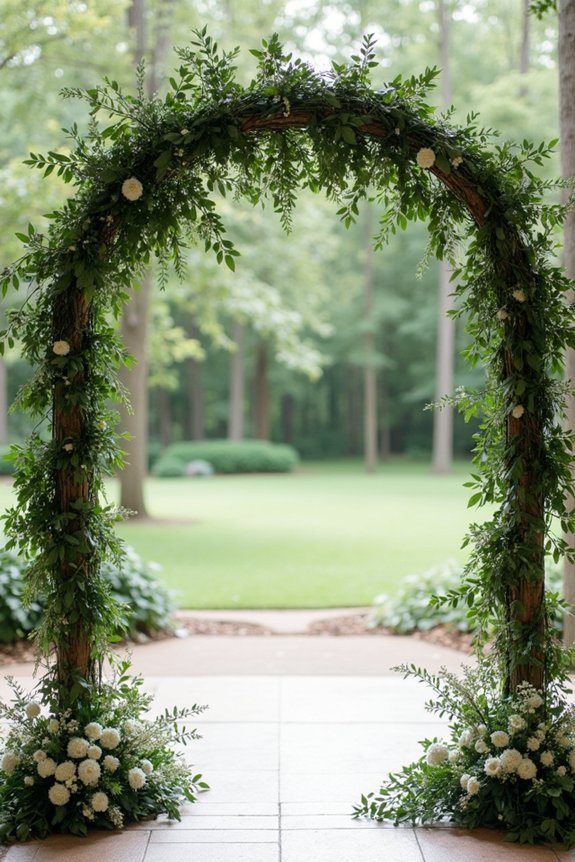 layered lush garden arch