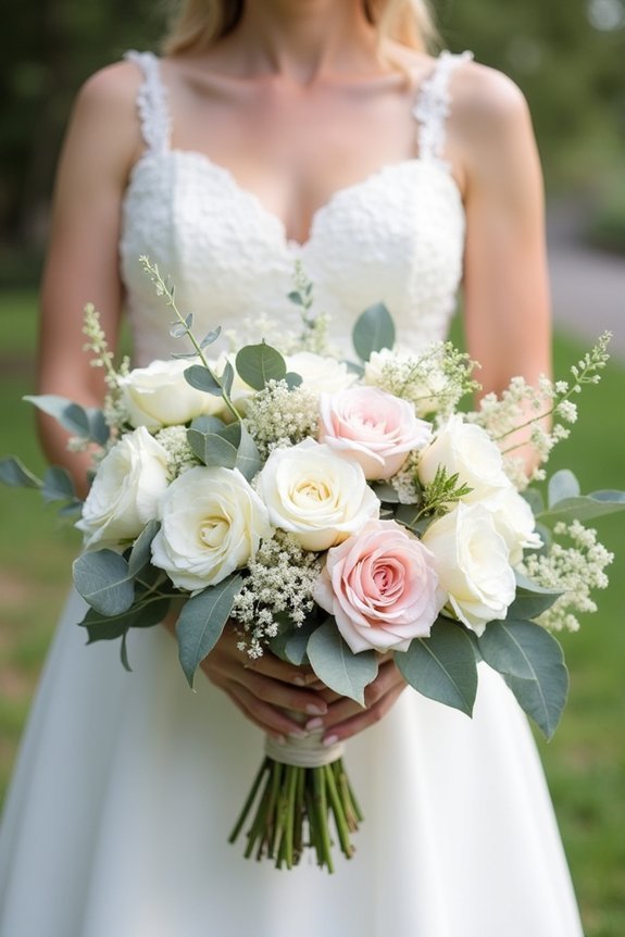 layered textured wedding bouquets