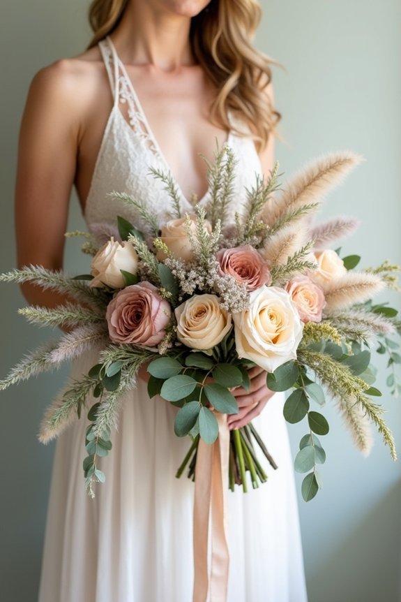 layered textures for bouquets