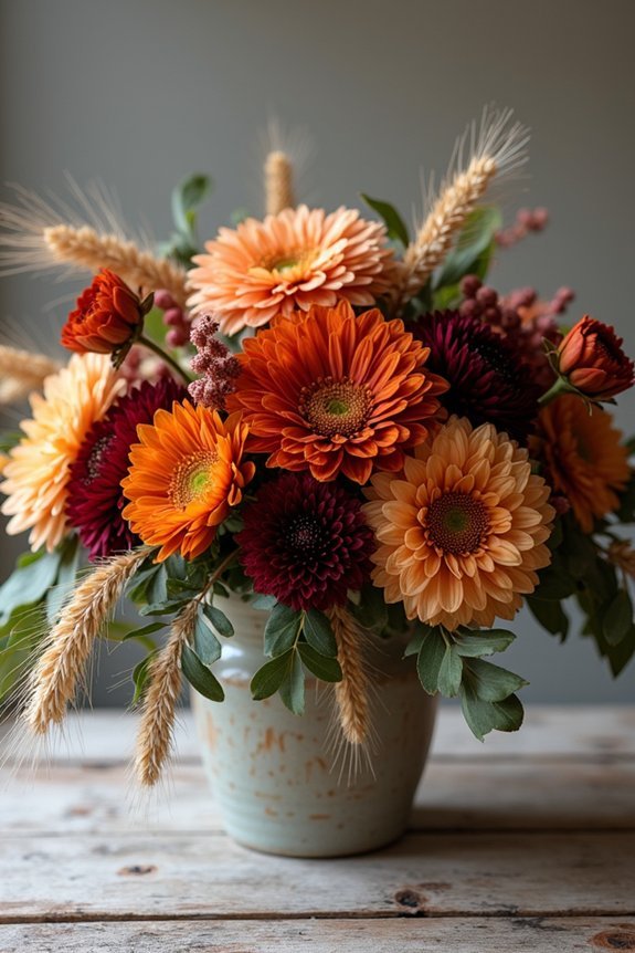 layered textures for bouquets