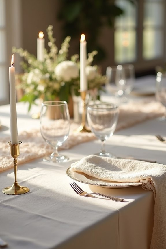 layering linens for elegance