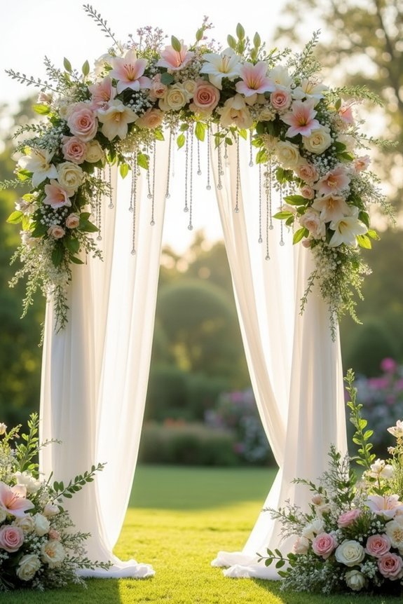 lilies wedding arch inspiration