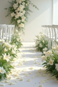 lily themed aisle decor ideas