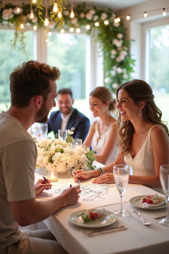 live sketching wedding memories