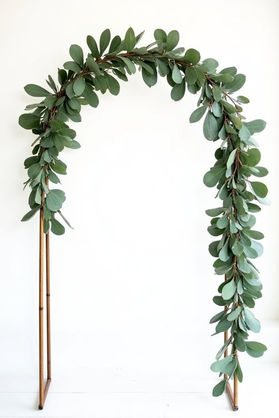 lush eucalyptus arch design