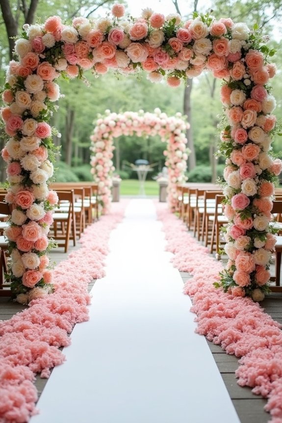 lush floral aisle design