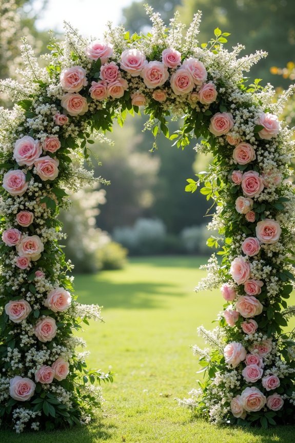 lush floral wedding arch