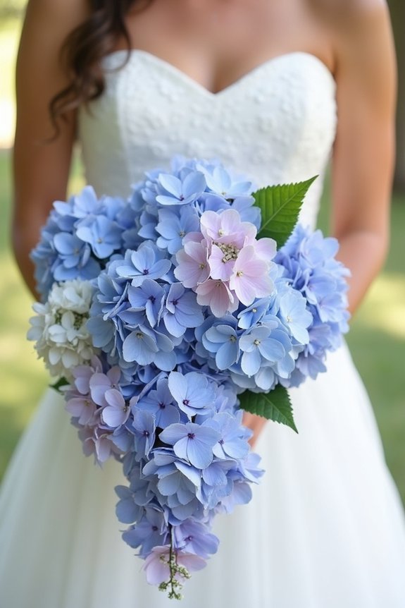 lush romantic hydrangea cascade