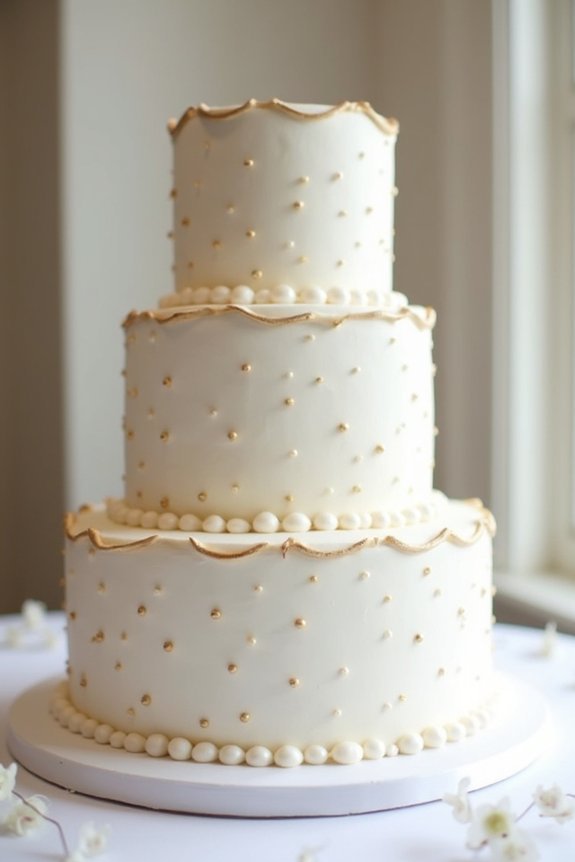luxe metallic piping elegance