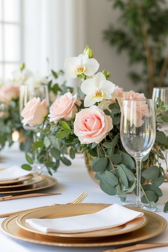 luxurious botanical gold accents