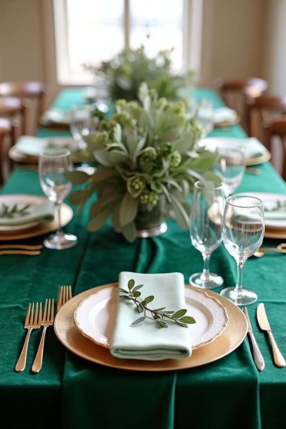 luxurious deep green velvet