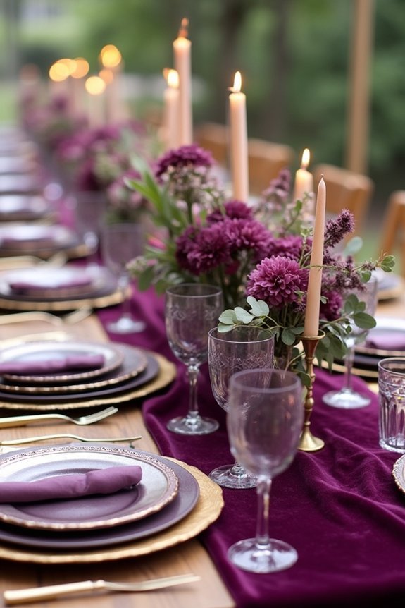 luxurious plum and gold