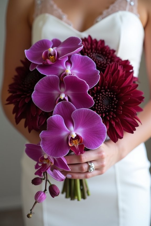 luxurious purple and burgundy