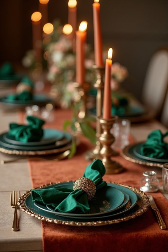 luxurious rust emerald bronze