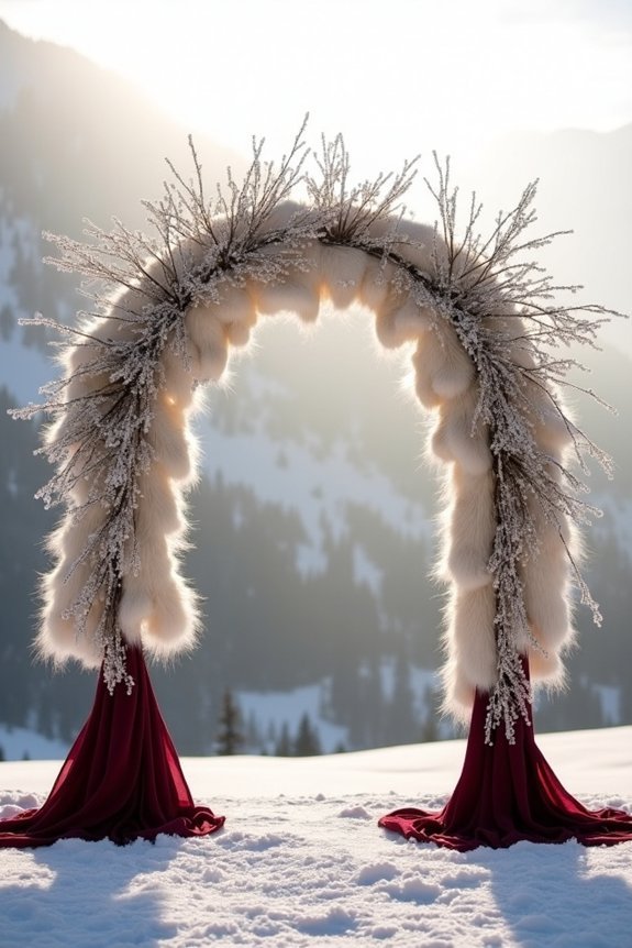 luxurious wedding arch textures