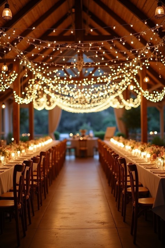 magical whimsical wedding lighting