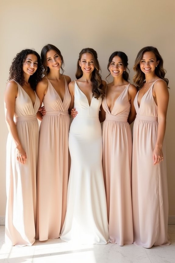 matching vs coordinated bridesmaid dresses